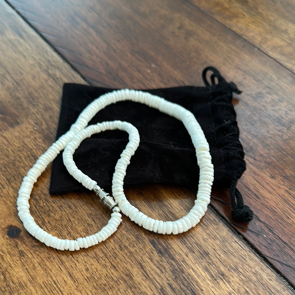 White Shell Beaded Necklace